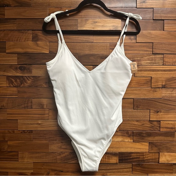 PINK - Plunge One-Piece Swimsuit - Picture 2 of 7